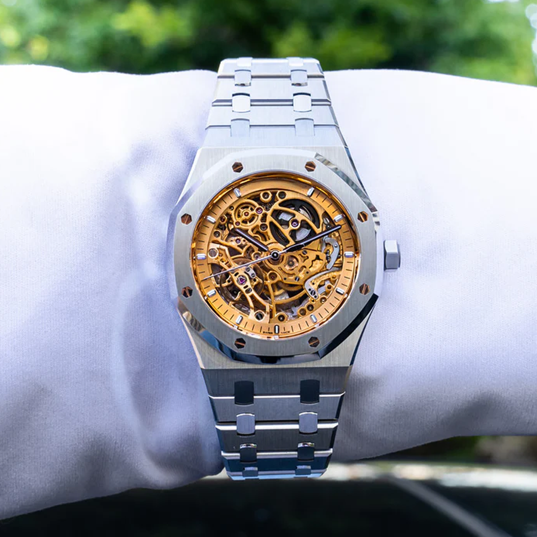 Luxury Watch - PLATINUM SKELETON