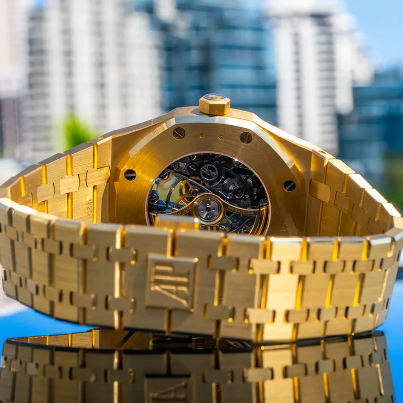 Luxury Watch - GOLDEN OCTAGON SKELETON