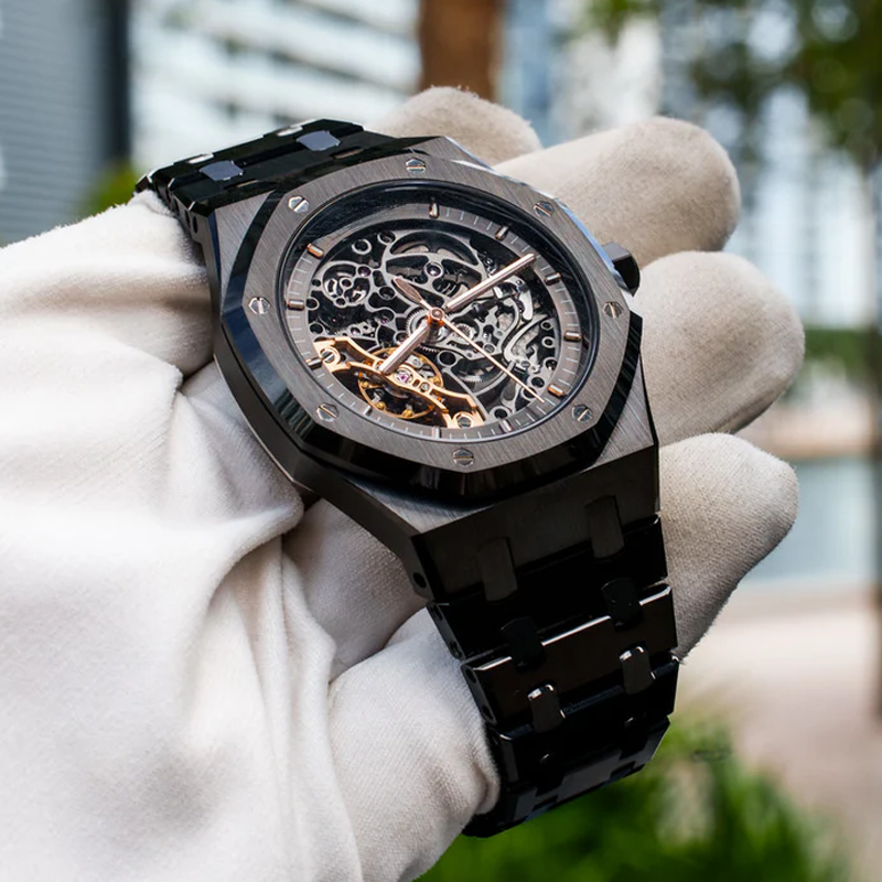 Luxury Watches - Shadow Elite Skeleton Black