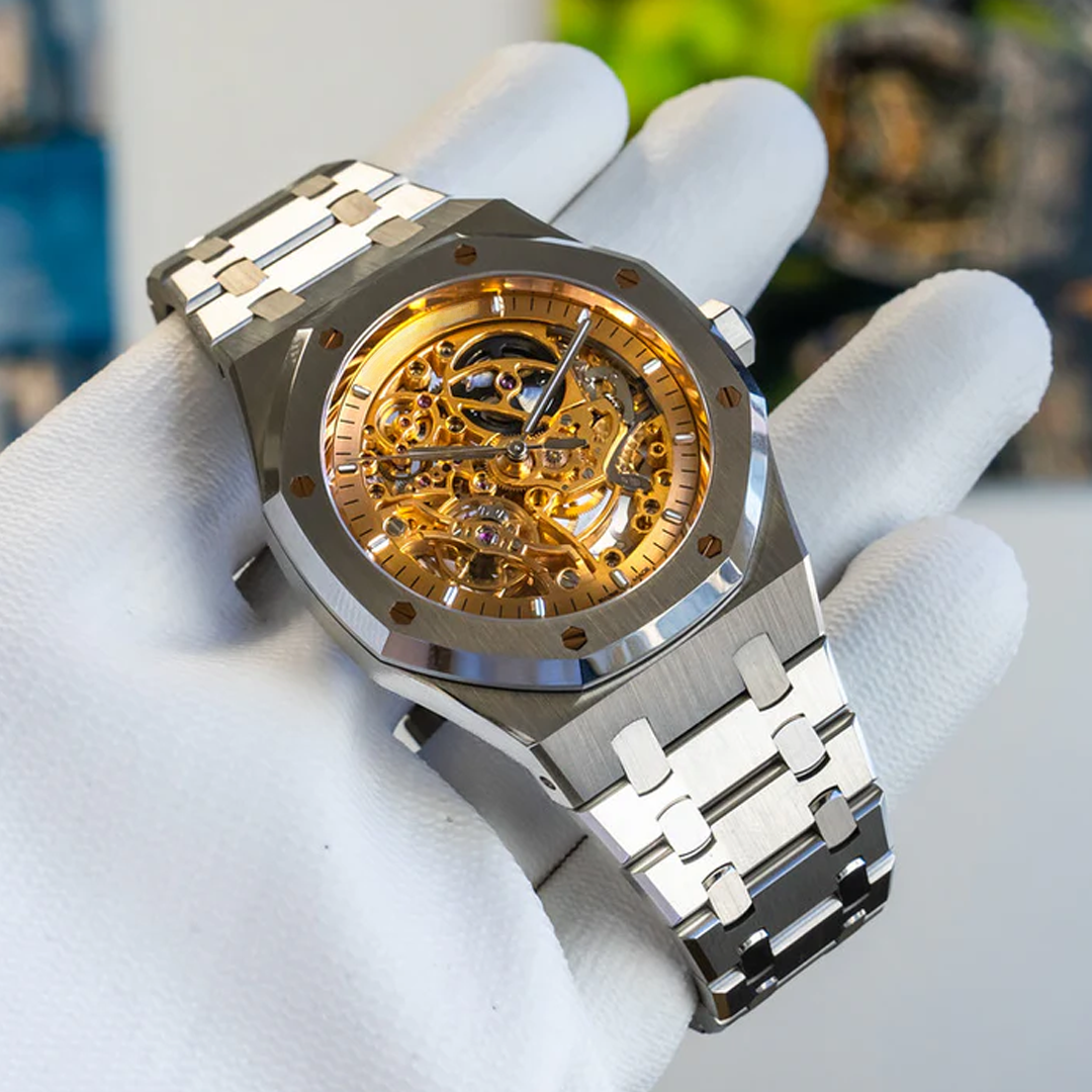 Luxury Watch - PLATINUM SKELETON